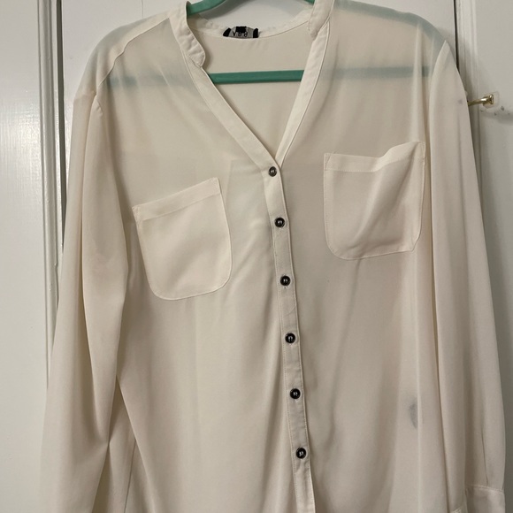 ABS Cream Color Size Large Blouse - Picture 1 of 4
